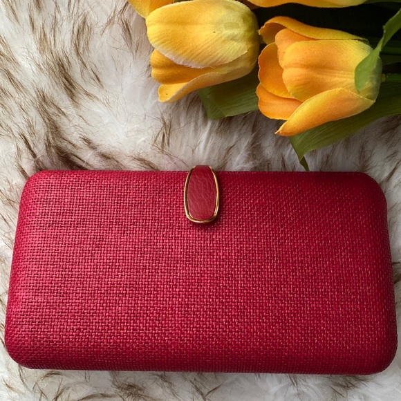 Banana Republic Handbags - Banana Republic super pretty bright red clutch bag